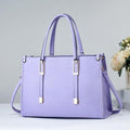 American Retro Style PU Zipper Tote Bag for Women